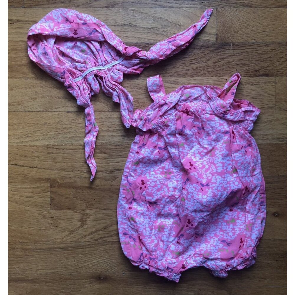 3pommes 6M Pink Combi Set With Hat